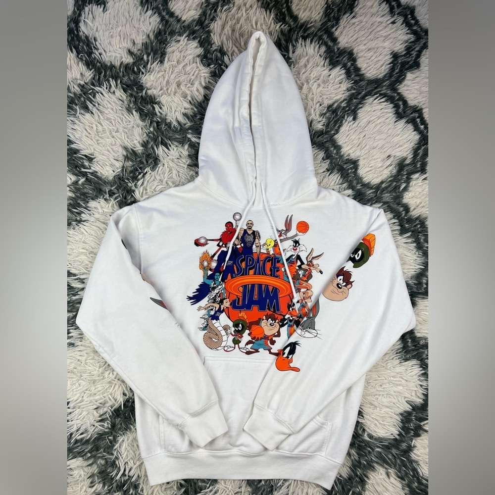 Space Jam A New Legacy White Hoodie Tune Squad Graphic Size Small